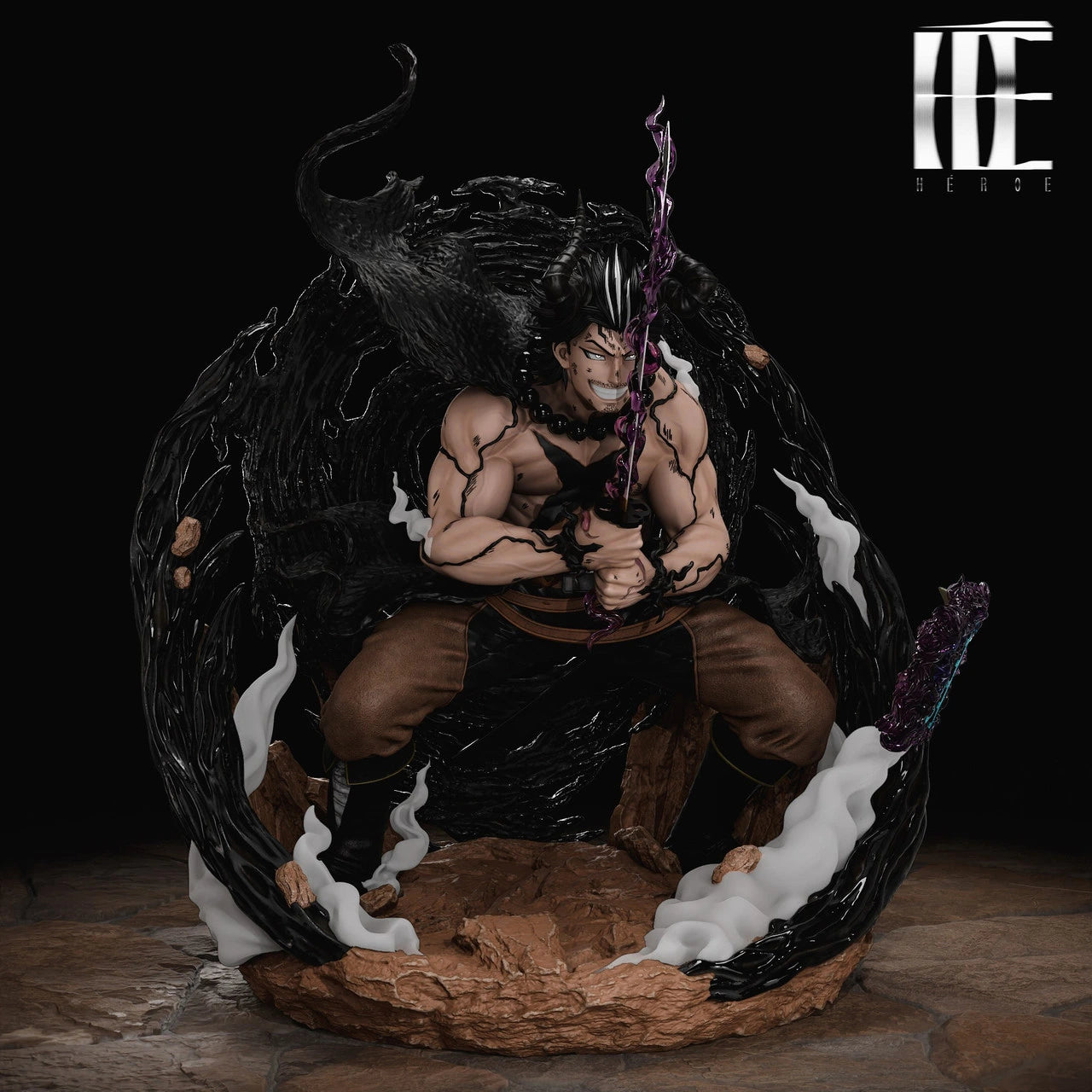 Preventa Resina Yami Sukehiro  Figura Black Clover Heroe Collectibles Estudio