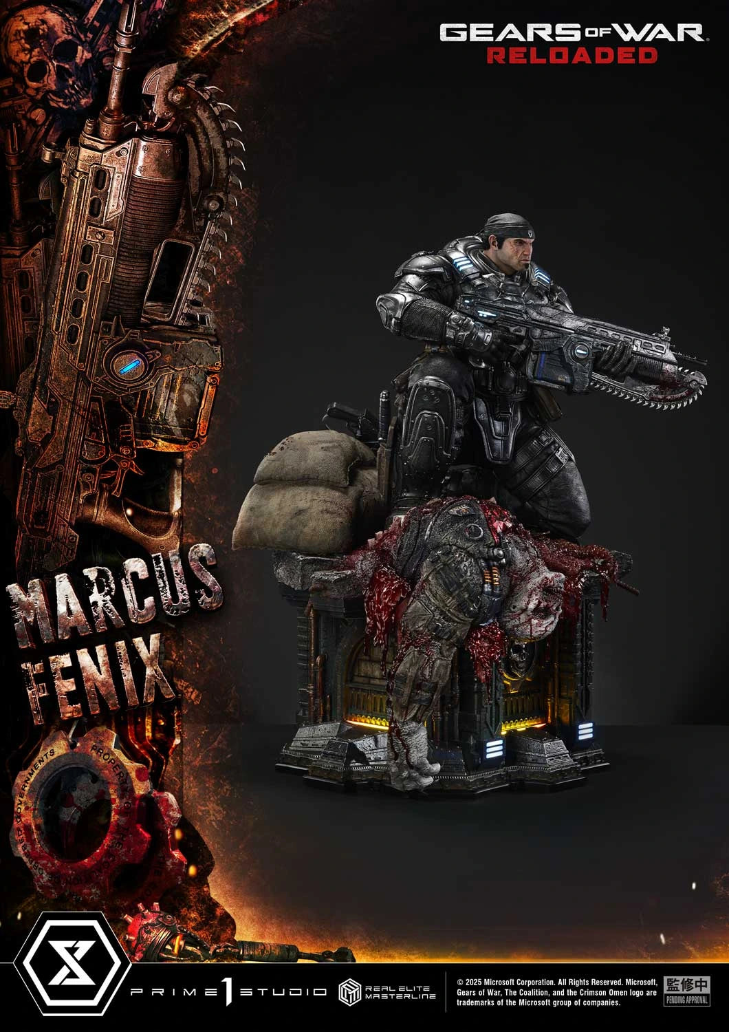 "Preventa Resina Marcus Fenix Figura Gears of War: Reloaded  Prime 1 (Licencia) Estudio"