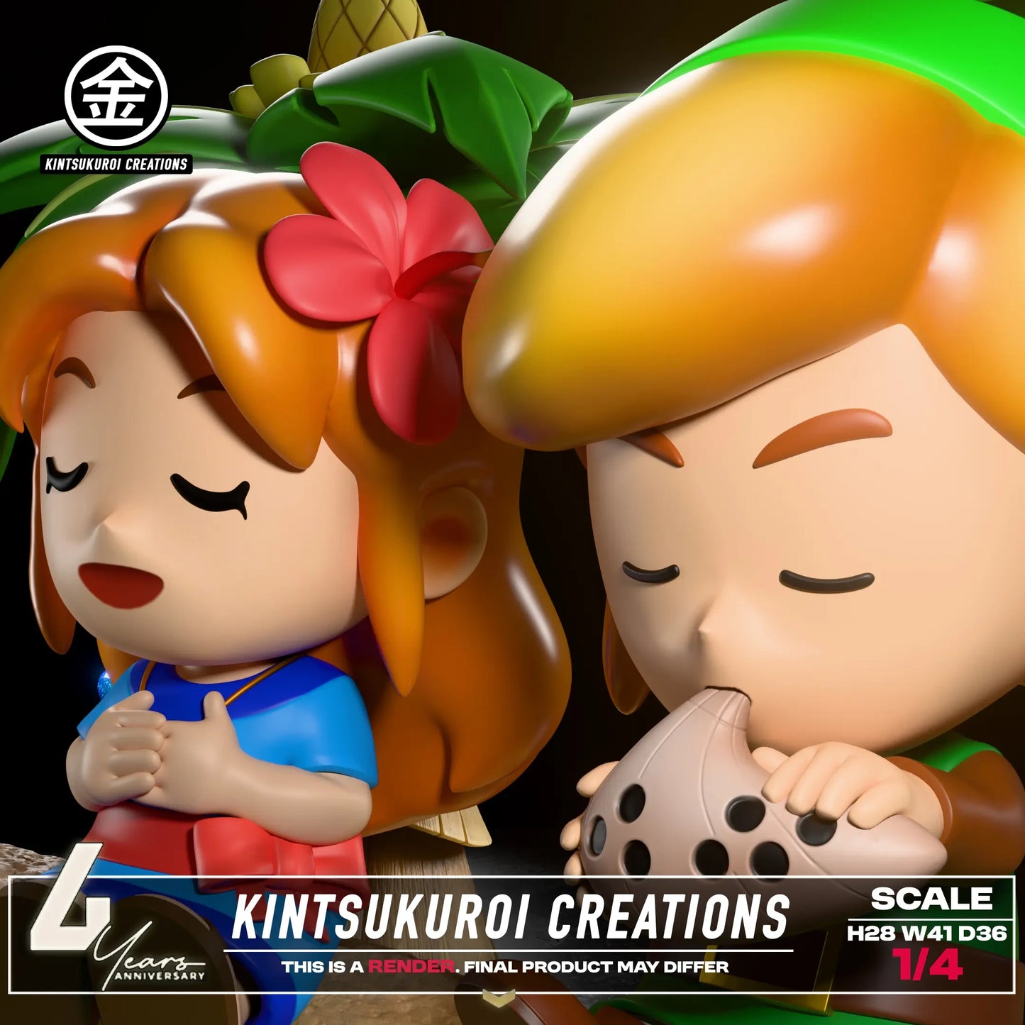Preventa Resina Link & Marin Figura The Legend of Zelda: Link's Awakening  Kintsukuroi Creations Estudio