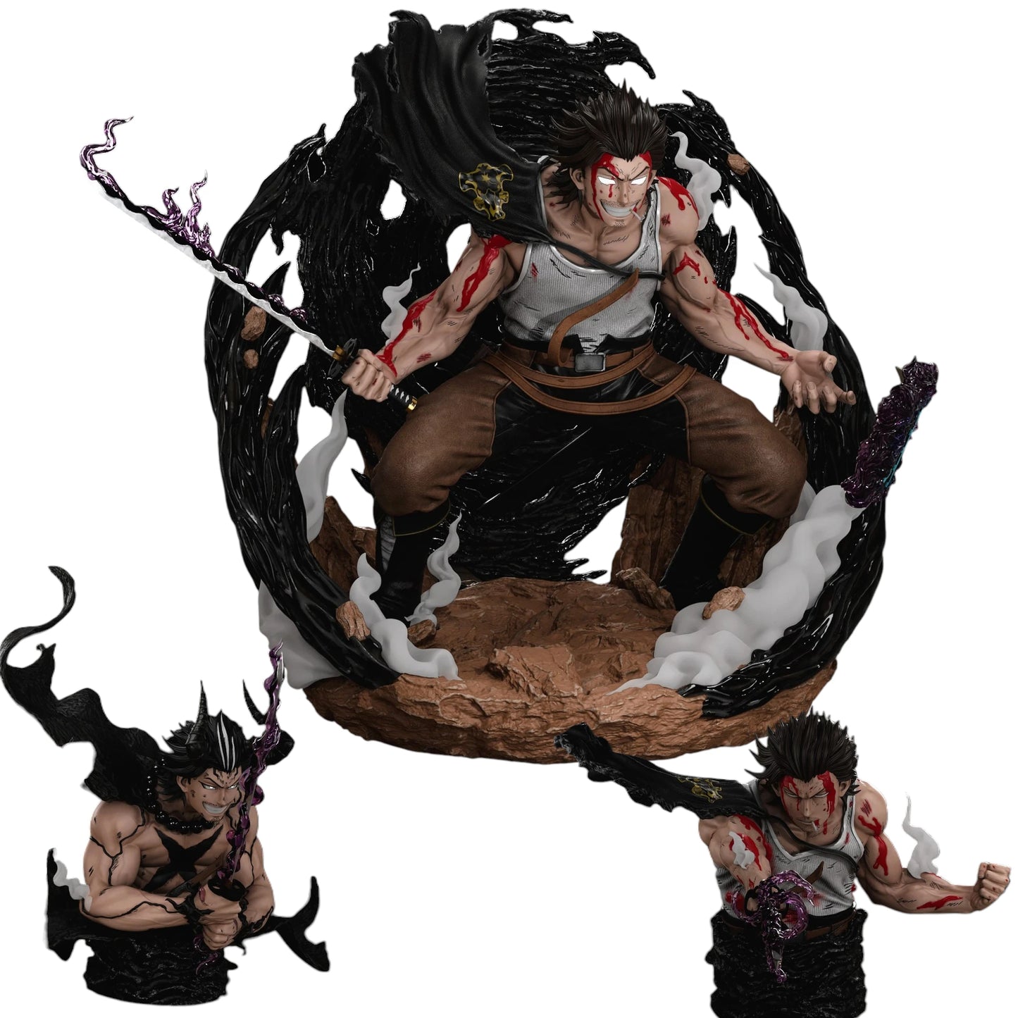Preventa Resina Yami Sukehiro  Figura Black Clover Heroe Collectibles Estudio