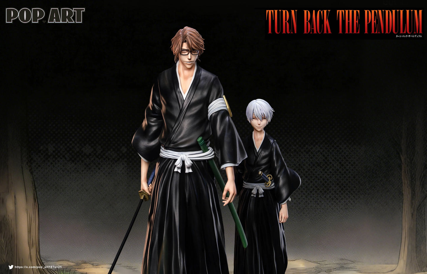 Preventa Resina Aizen & Ichimaru Gin Figura Bleach POP.ART  Estudio