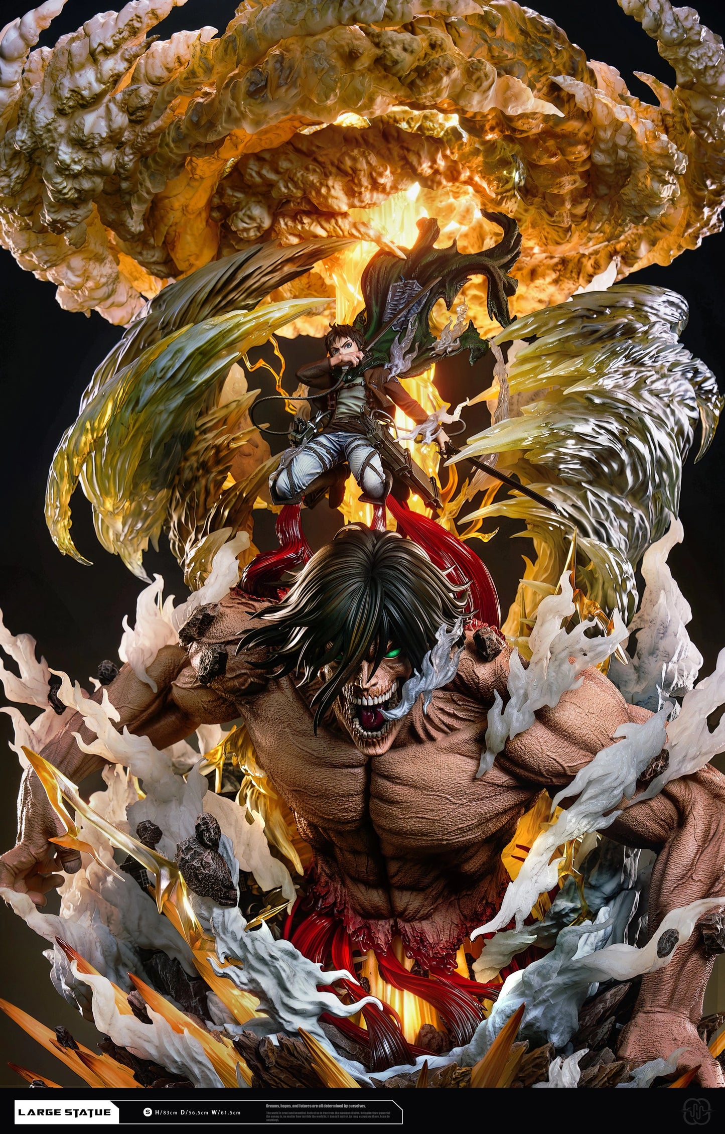 Preventa Resina Eren & Titan de Ataque Figura Attack On Titan Hertz Estudio