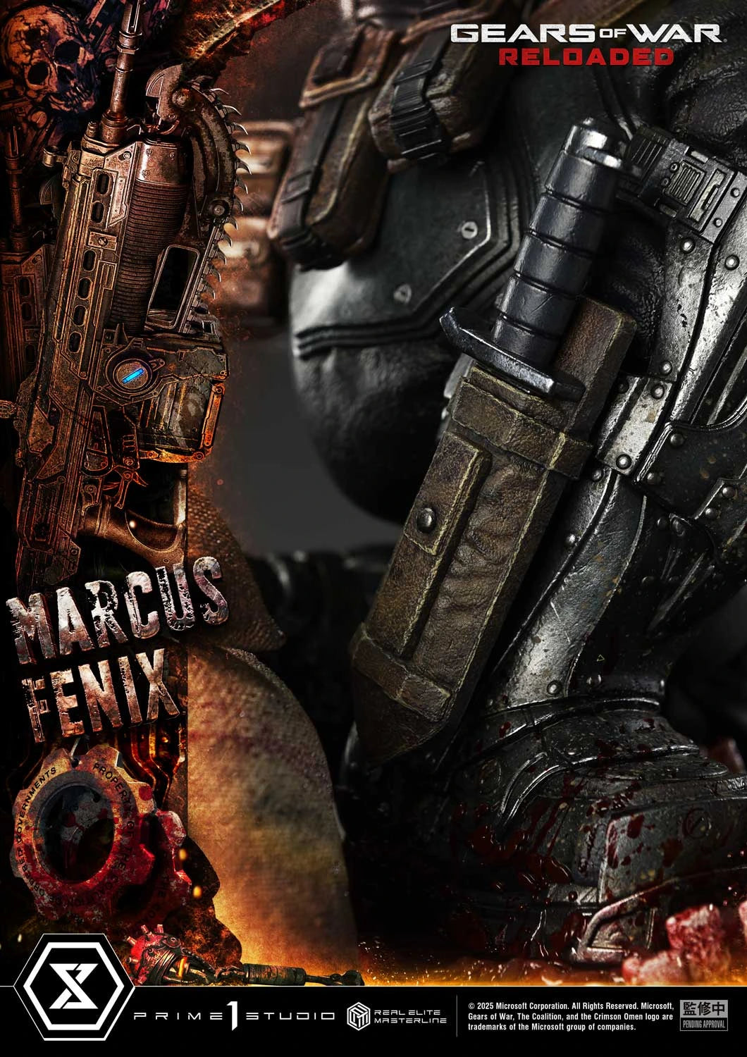 "Preventa Resina Marcus Fenix Figura Gears of War: Reloaded  Prime 1 (Licencia) Estudio"