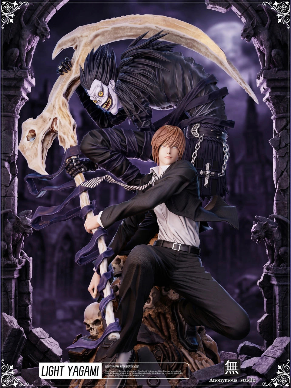 Preventa Resina Yagami Light & Ryuk Figura Death Note Anonymous Estudio