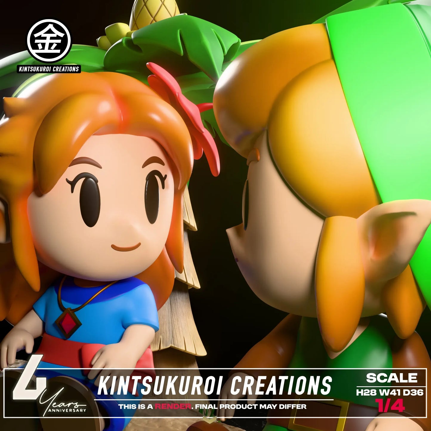 Preventa Resina Link & Marin Figura The Legend of Zelda: Link's Awakening  Kintsukuroi Creations Estudio