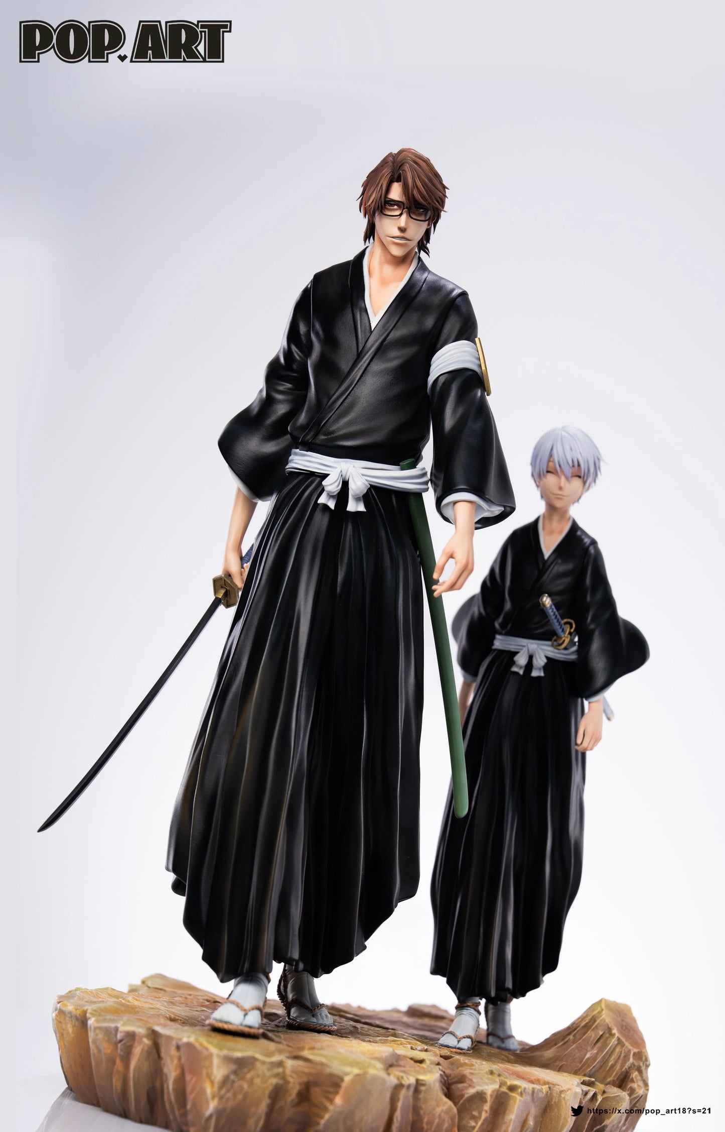 Preventa Resina Aizen & Ichimaru Gin Figura Bleach POP.ART  Estudio