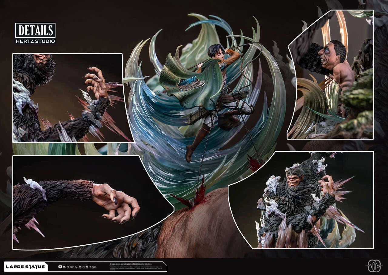 Preventa Resina Titan Bestia vs Levi Figura Attack On Titan Hertz  Estudio