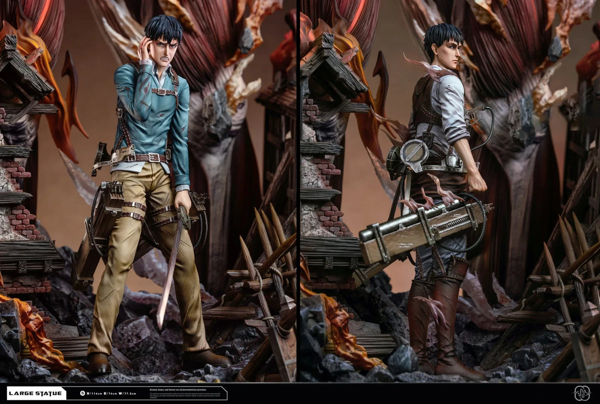 Preventa Resina Titan Colosal & Bertolt Hoover Figura Attack On Titan Hertz  Estudio
