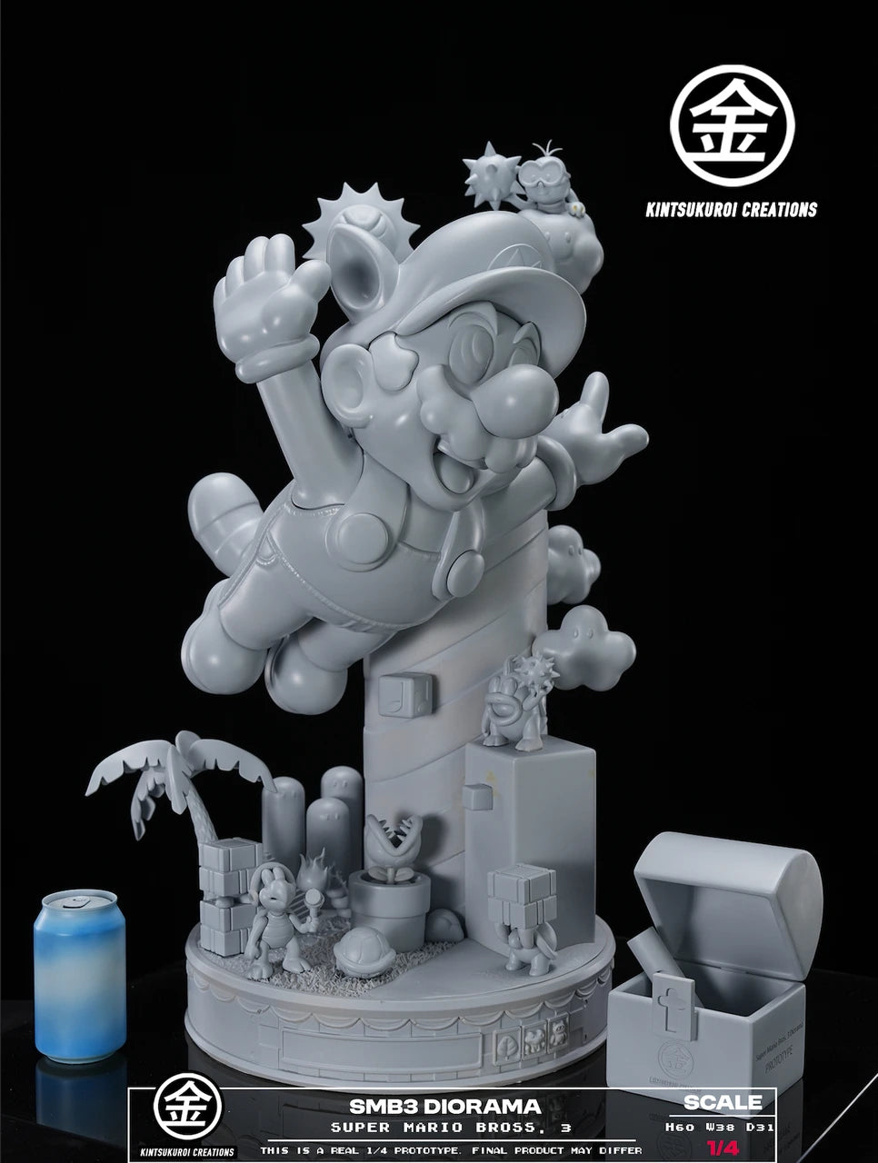 Preventa Resina Mario  Figura Super Mario Bros 3  Kintsukuroi Estudio