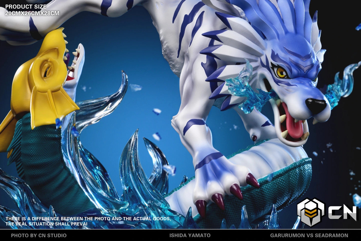 Preventa Resina Garurumon Figura Digimon  CN Estudio