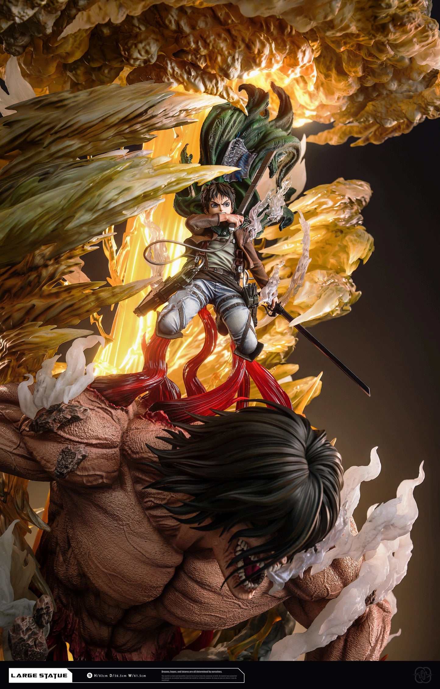 Preventa Resina Eren & Titan de Ataque Figura Attack On Titan Hertz Estudio