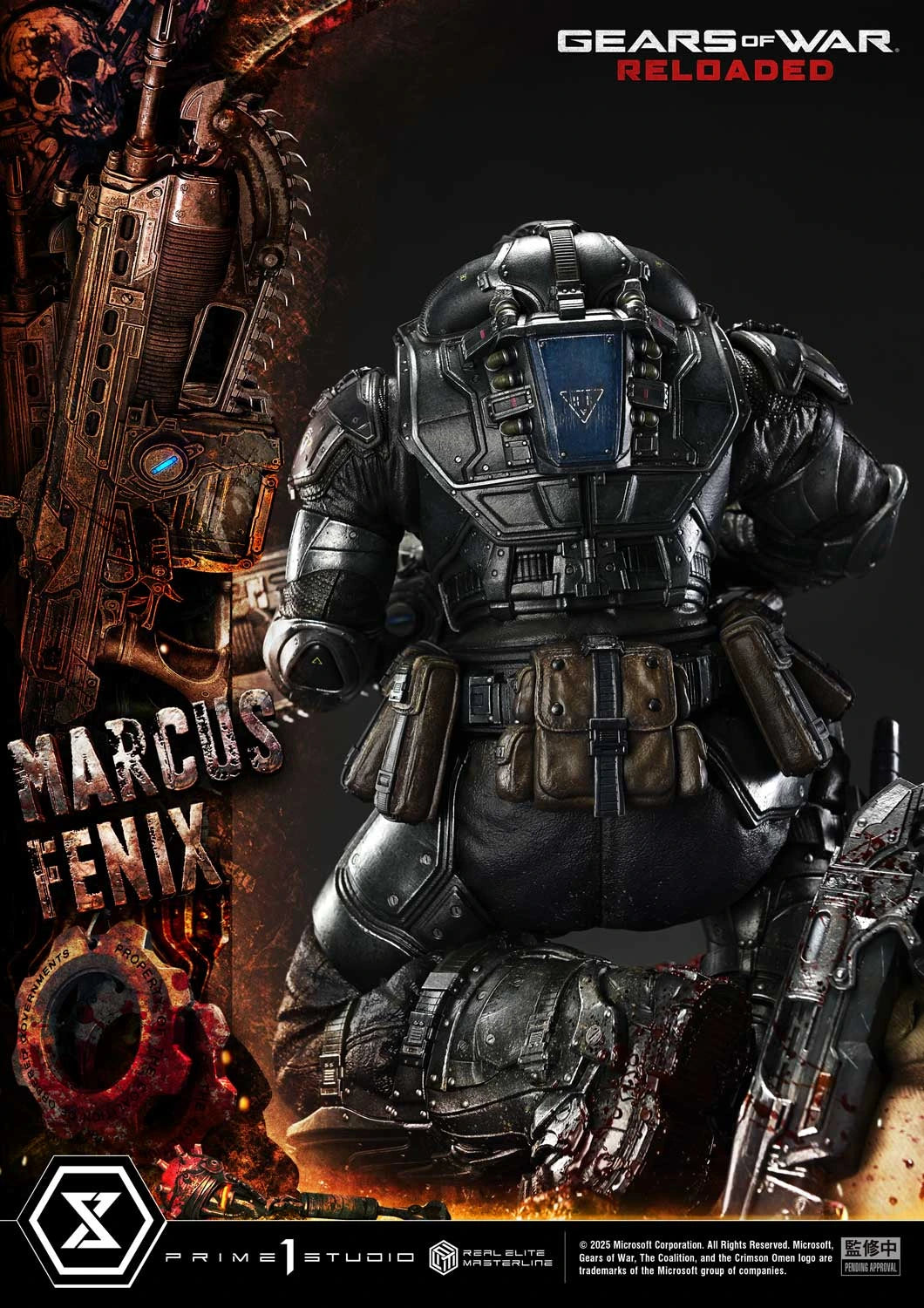 "Preventa Resina Marcus Fenix Figura Gears of War: Reloaded  Prime 1 (Licencia) Estudio"