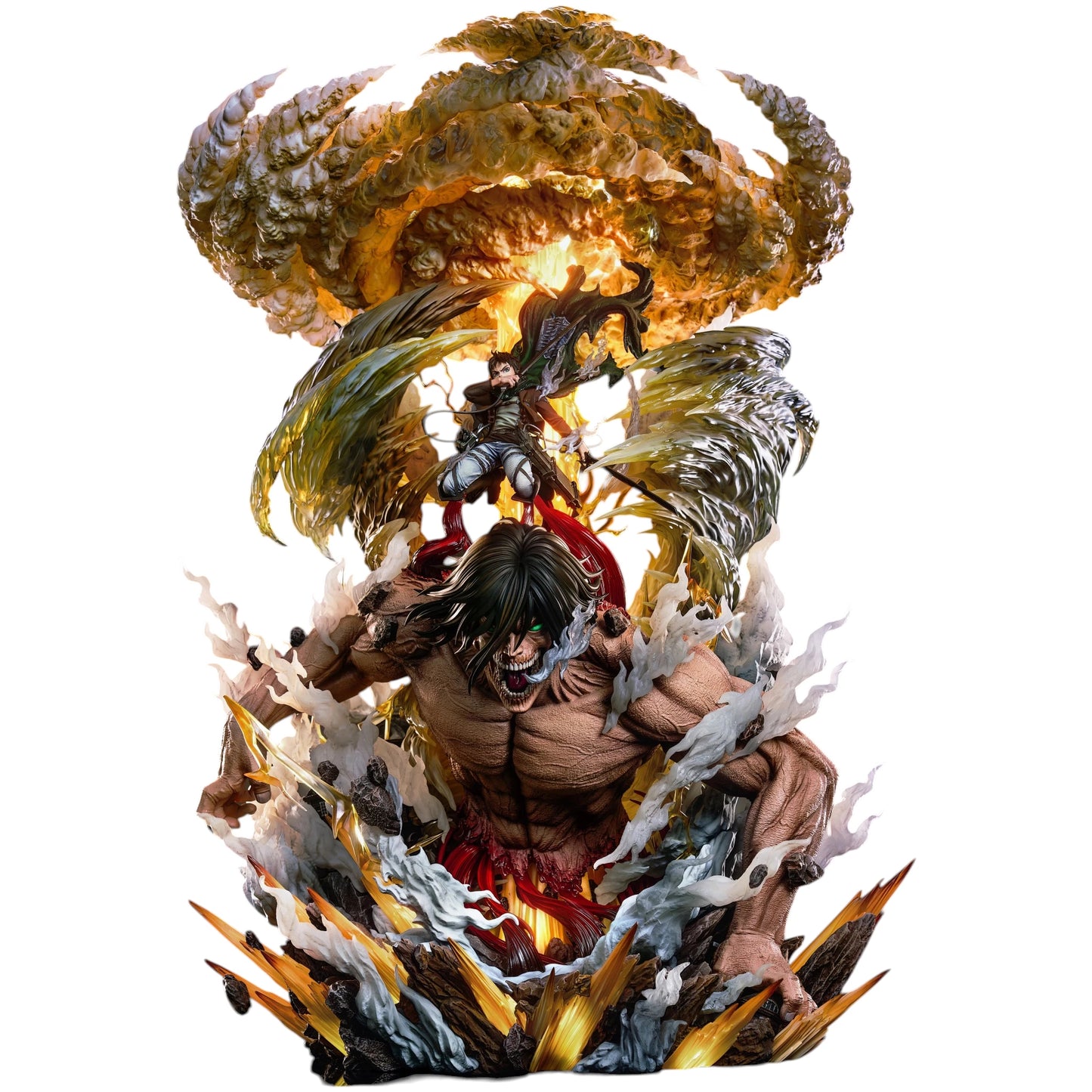 Preventa Resina Eren & Titan de Ataque Figura Attack On Titan Hertz Estudio