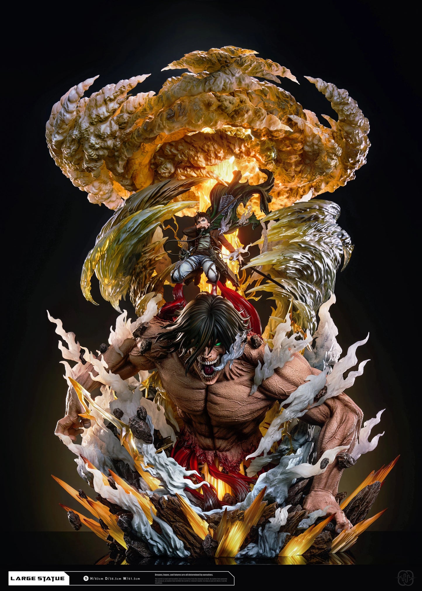 Preventa Resina Eren & Titan de Ataque Figura Attack On Titan Hertz Estudio