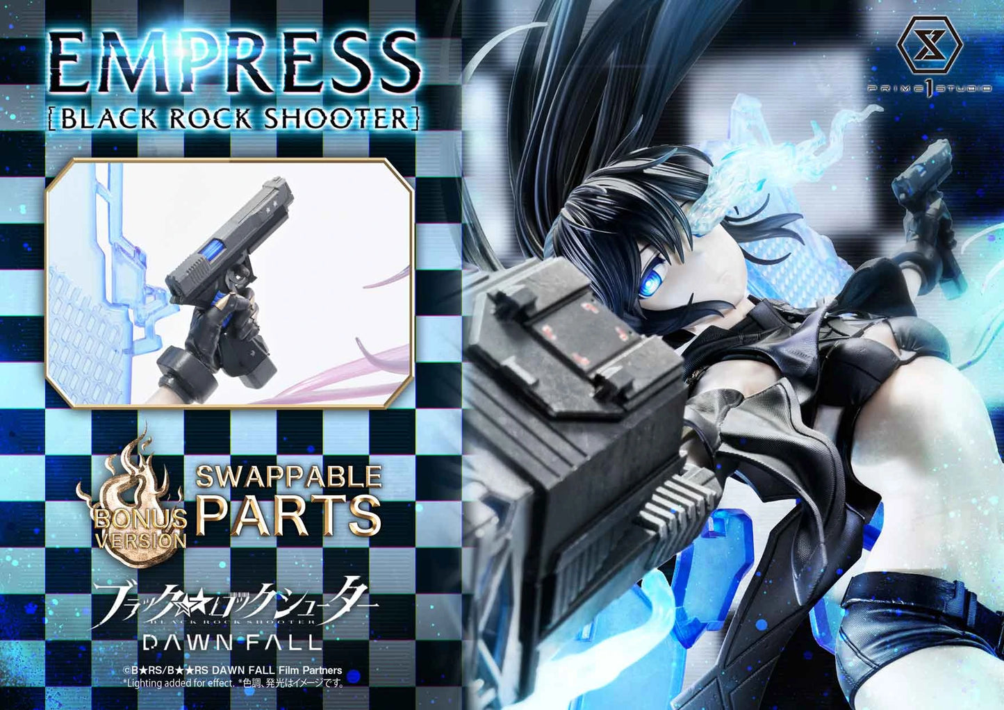 Preventa Resina Empress Figura Black Rock Shooter Dawn Fall  Prime 1 (Licencia) Estudio
