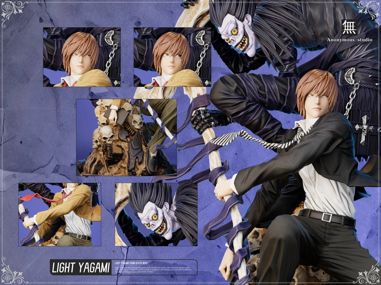 Preventa Resina Yagami Light & Ryuk Figura Death Note Anonymous Estudio