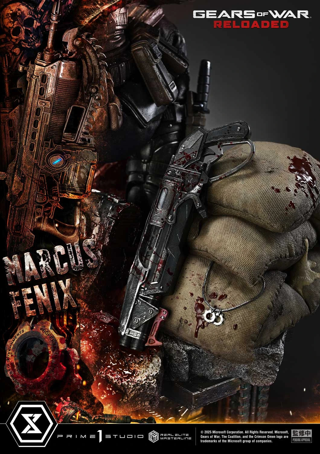 "Preventa Resina Marcus Fenix Figura Gears of War: Reloaded  Prime 1 (Licencia) Estudio"