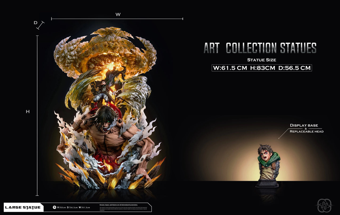 Preventa Resina Eren & Titan de Ataque Figura Attack On Titan Hertz Estudio