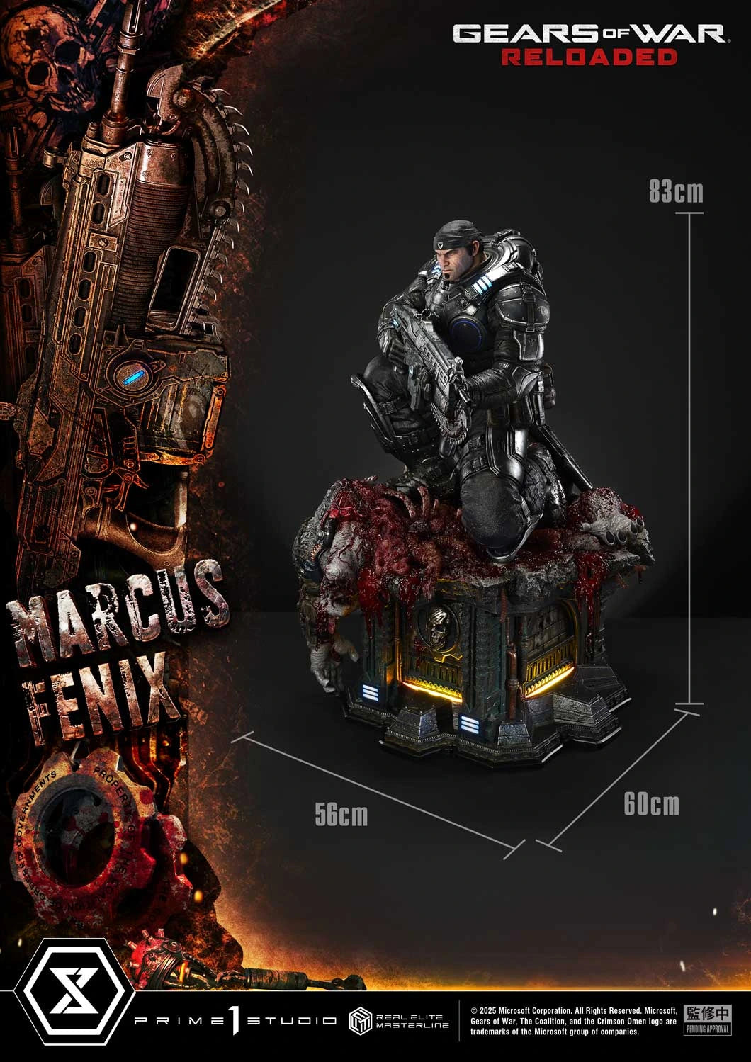 "Preventa Resina Marcus Fenix Figura Gears of War: Reloaded  Prime 1 (Licencia) Estudio"
