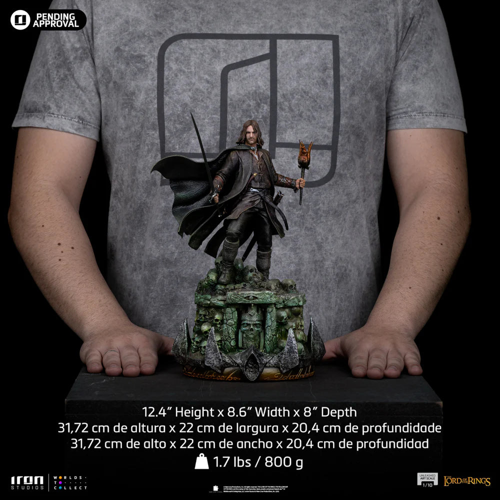 "Preventa Resina Aragorn Figura El señor de los anillos  Iron (Licencia) Estudio"