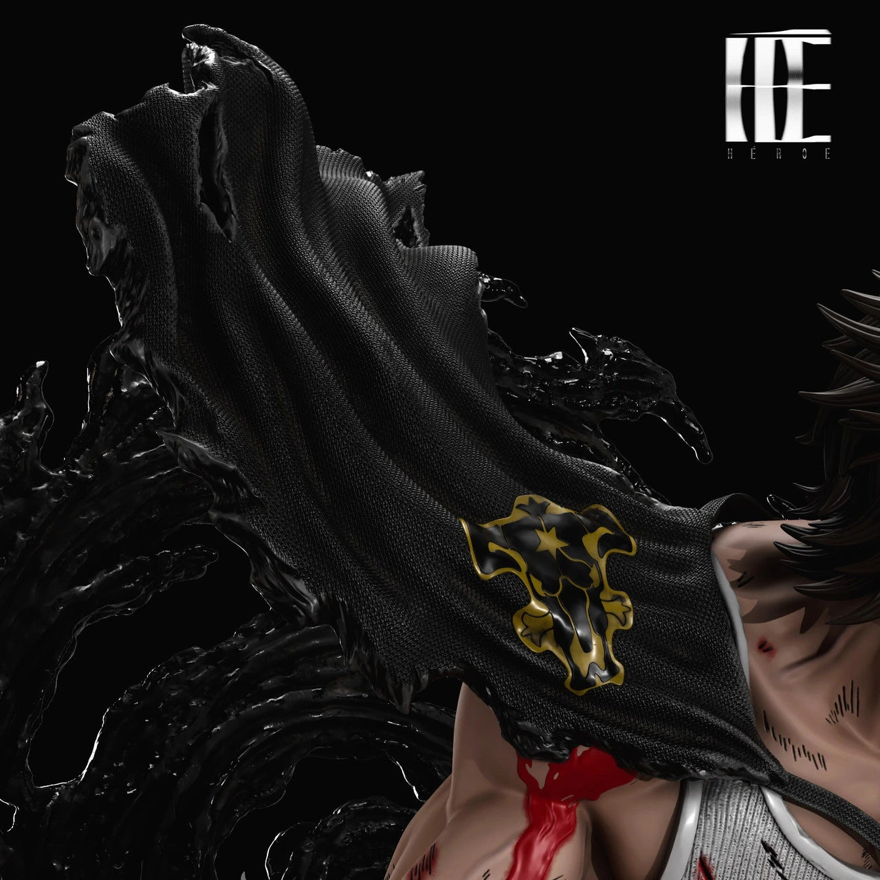 Preventa Resina Yami Sukehiro  Figura Black Clover Heroe Collectibles Estudio