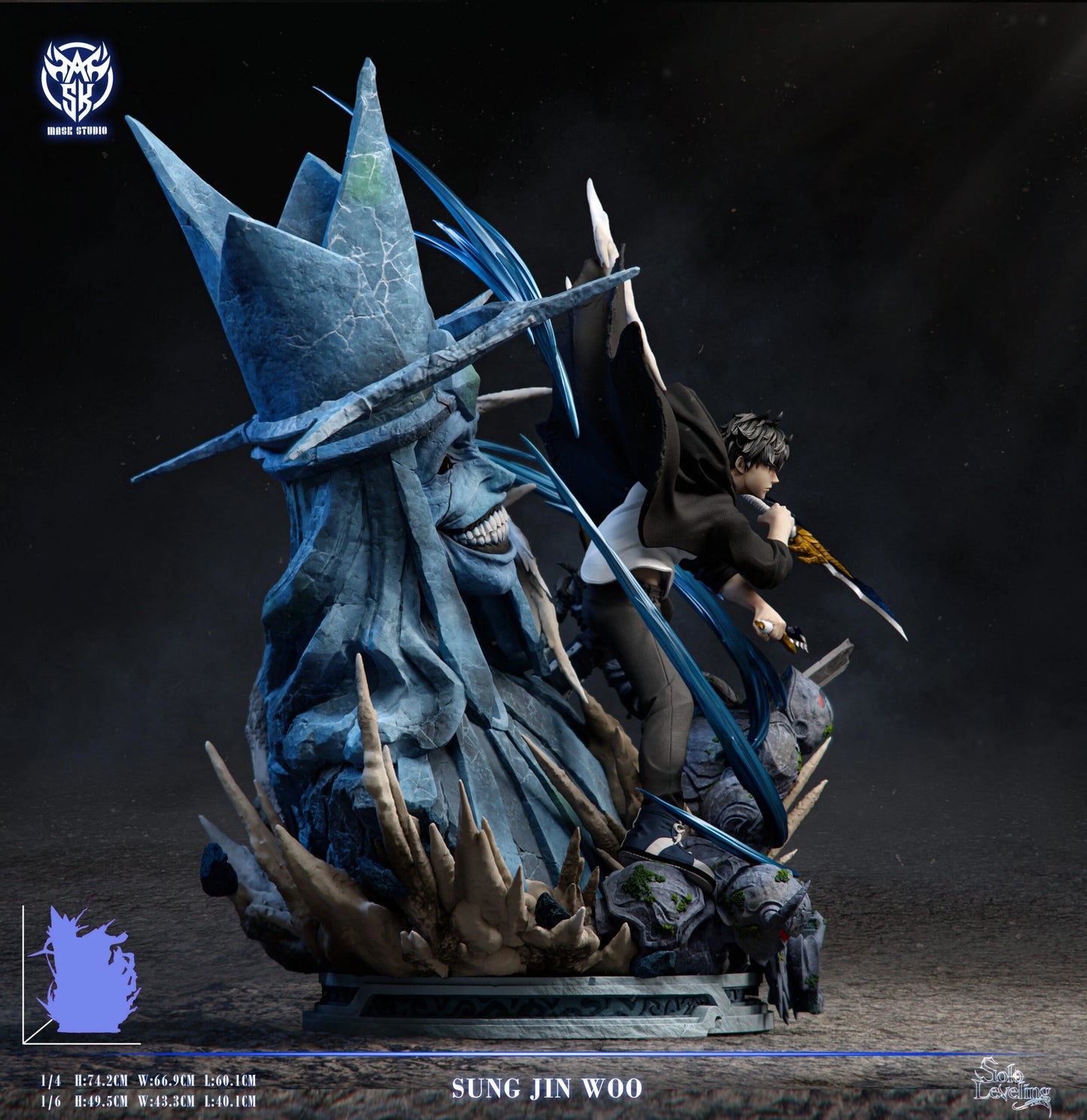 Preventa Resina Sung Jin Woo Figura Solo Leveling Mask Estudio
