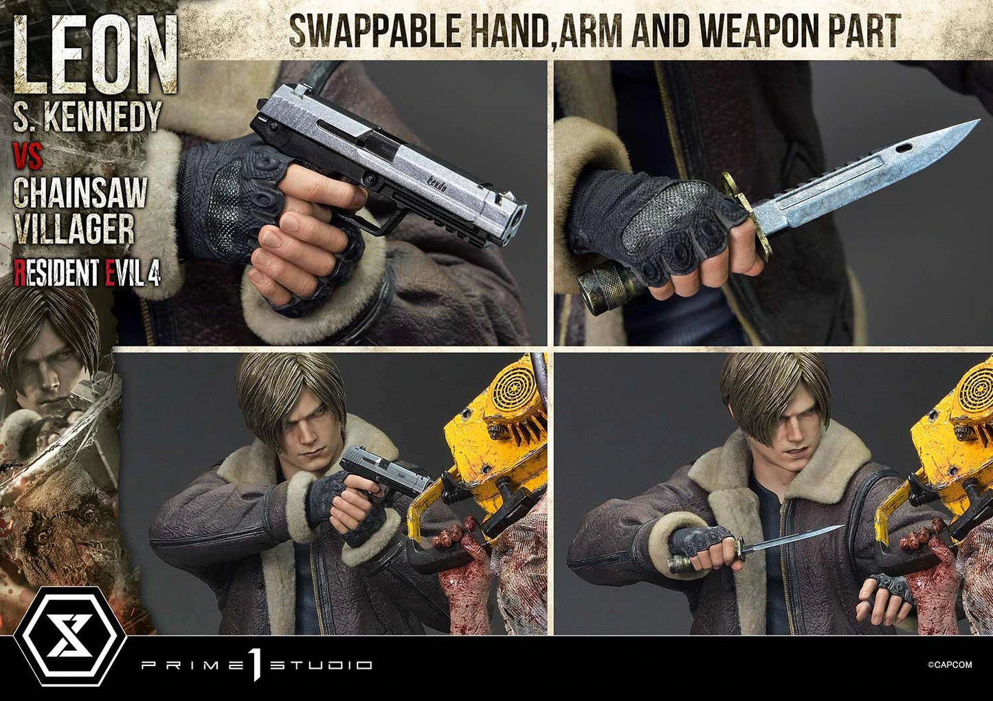 Preventa Resina Leon S. kennedy vs Doctor Salvador Figura Resident Evil 4 Prime 1 (Licencia) Estudio