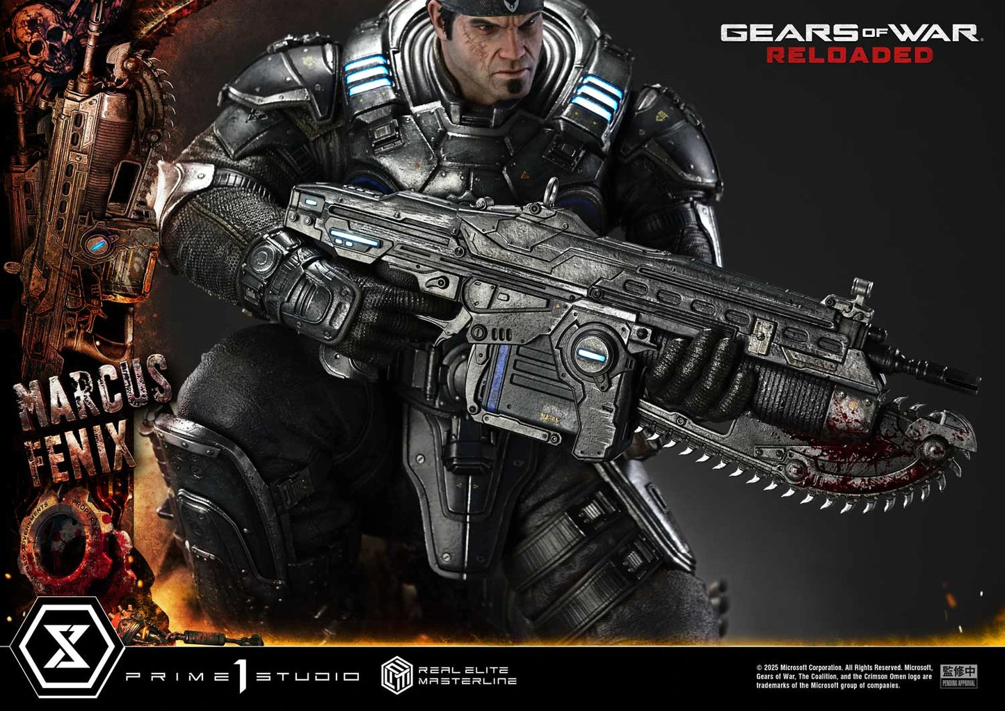 "Preventa Resina Marcus Fenix Figura Gears of War: Reloaded  Prime 1 (Licencia) Estudio"