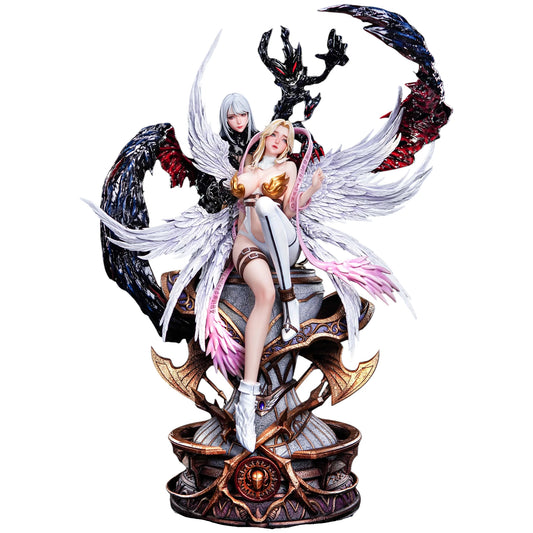 Preventa Resina Angewomon & Lady Devimon Figura Digimon MOMOX Estudio