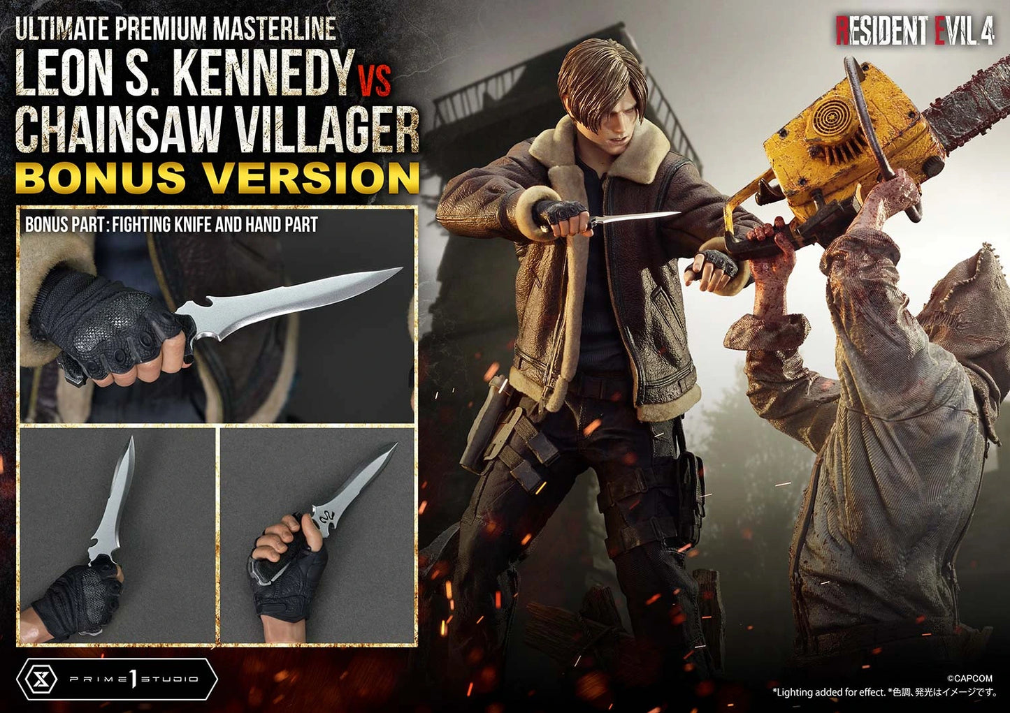 Preventa Resina Leon S. kennedy vs Doctor Salvador Figura Resident Evil 4 Prime 1 (Licencia) Estudio