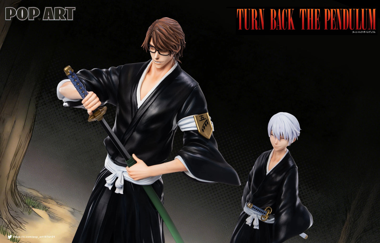 Preventa Resina Aizen & Ichimaru Gin Figura Bleach POP.ART  Estudio