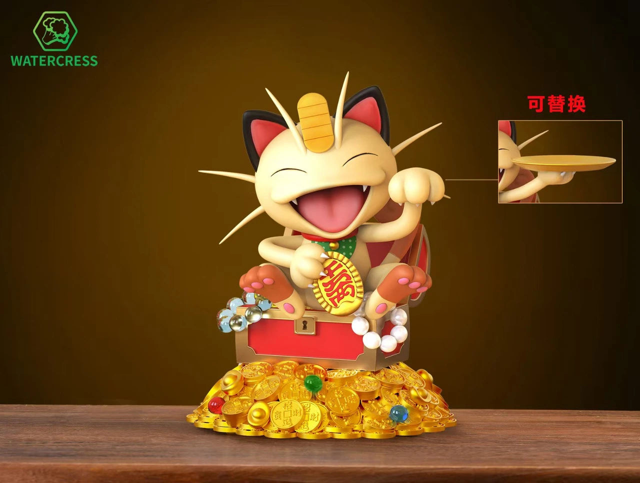 Preventa Resina Meowth Figura Pokemón Wataarcress Estudio