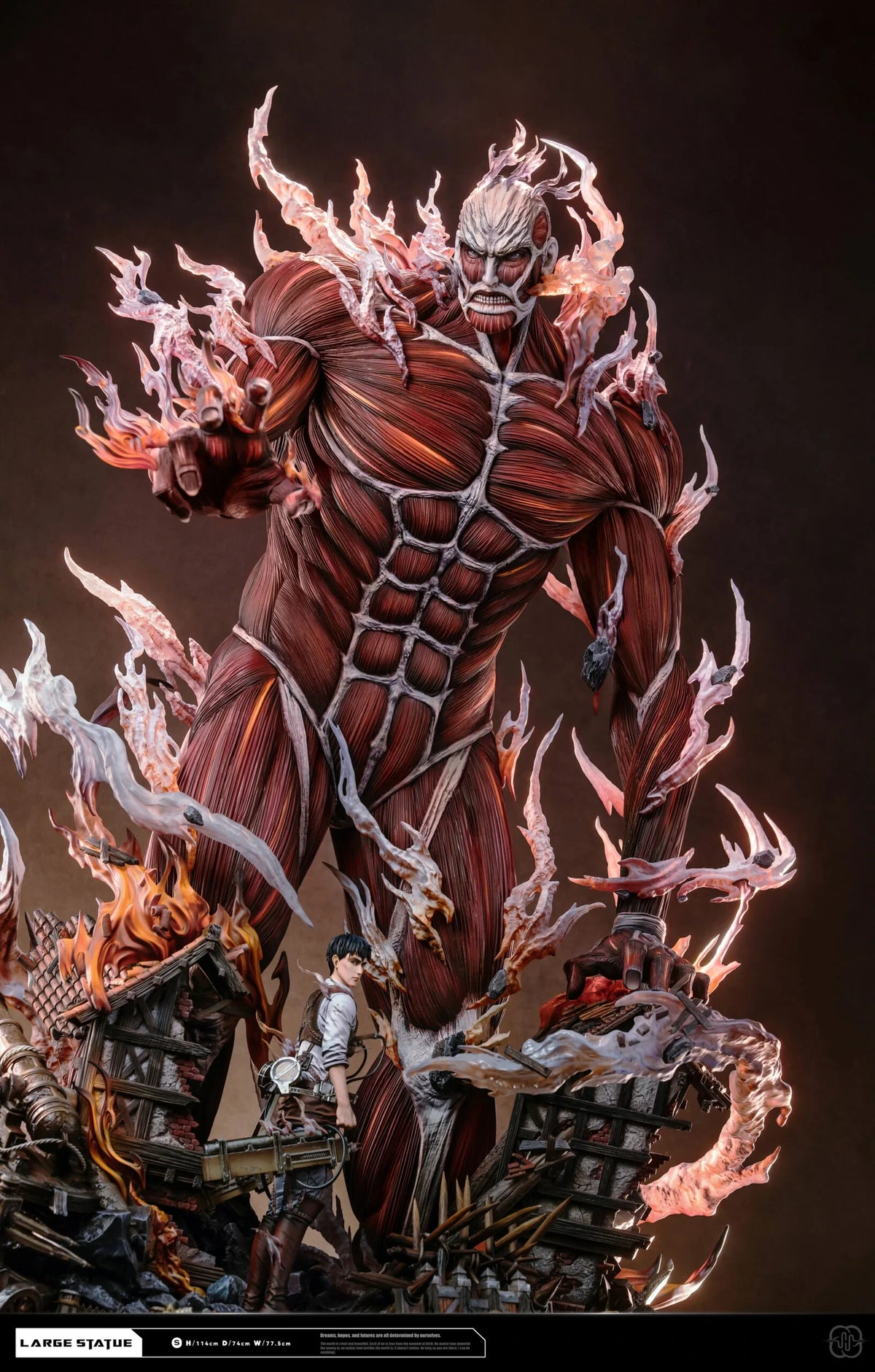 Preventa Resina Titan Colosal & Bertolt Hoover Figura Attack On Titan Hertz  Estudio