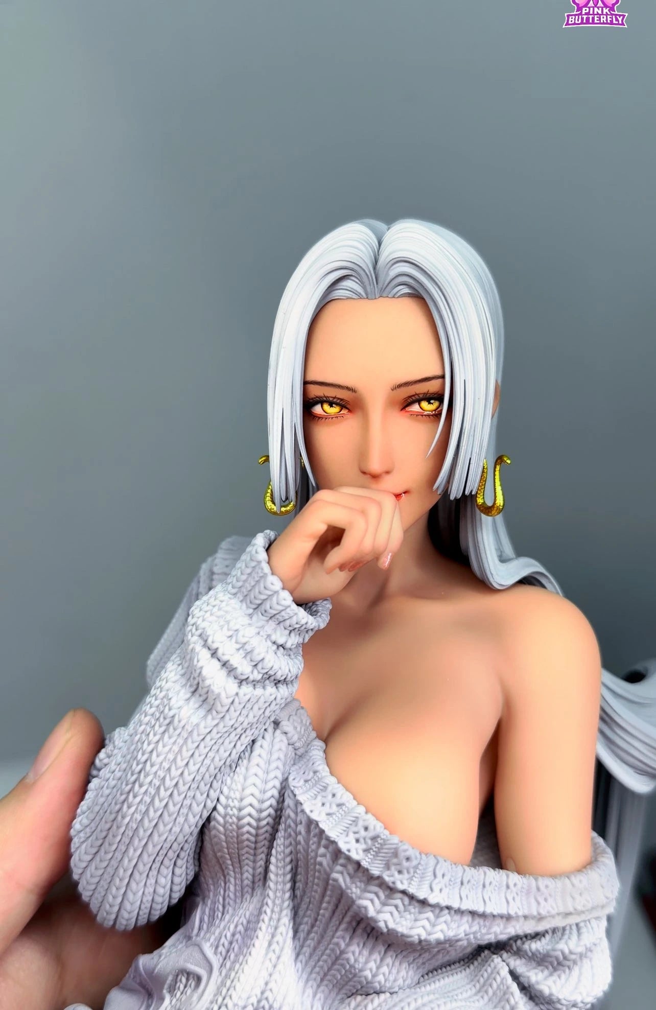 Preventa Resina Boa Hancock Figura One Piece Pink Butterfly Estudio
