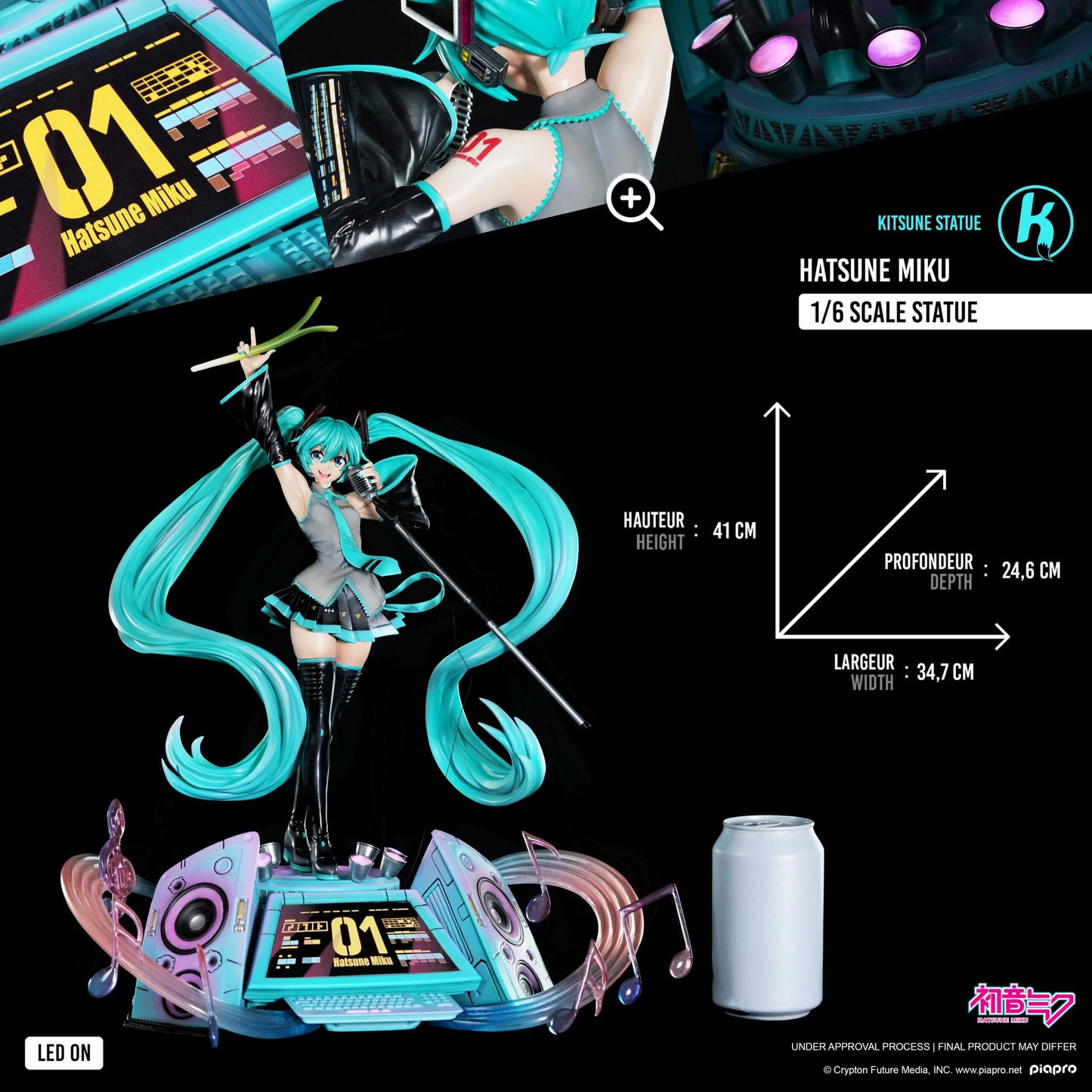 Preventa Resina Hatsune Miku Figura Vocaloid Kitsune Estudio