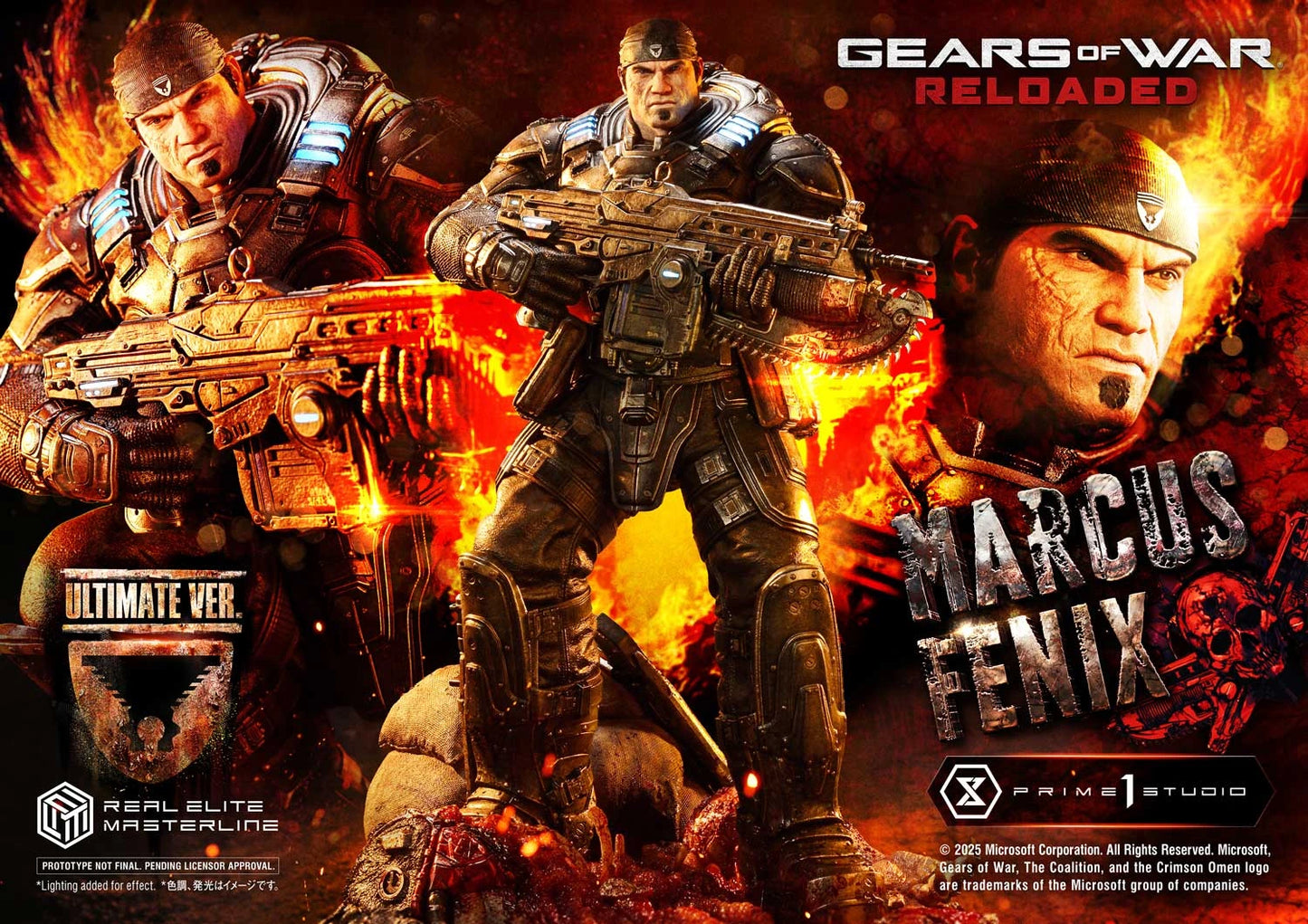 "Preventa Resina Marcus Fenix Figura Gears of War: Reloaded  Prime 1 (Licencia) Estudio"