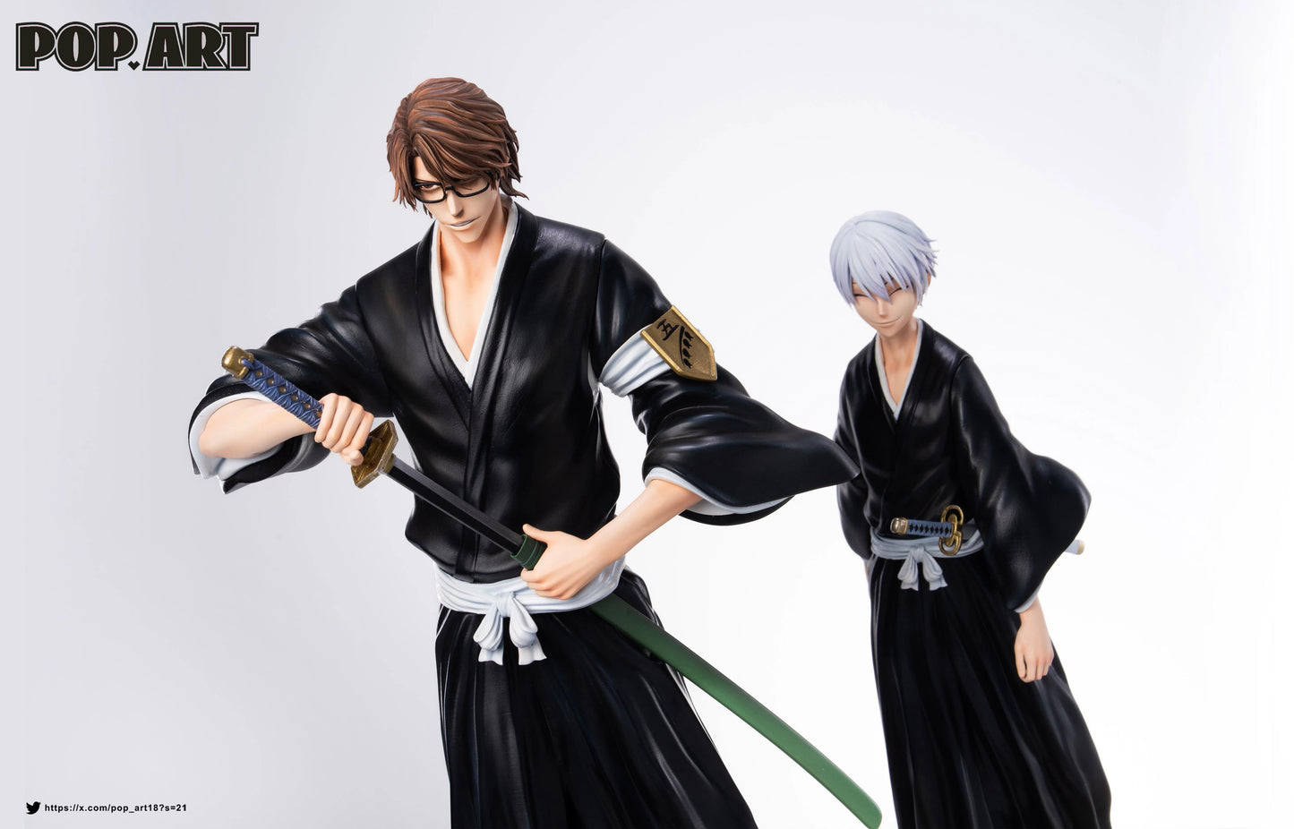 Preventa Resina Aizen & Ichimaru Gin Figura Bleach POP.ART  Estudio