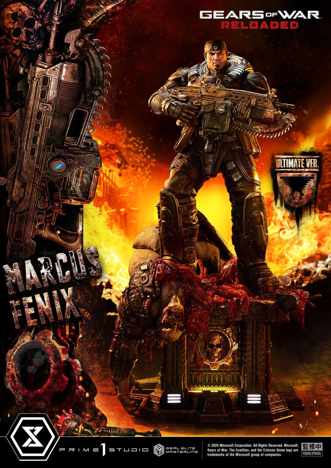 "Preventa Resina Marcus Fenix Figura Gears of War: Reloaded  Prime 1 (Licencia) Estudio"