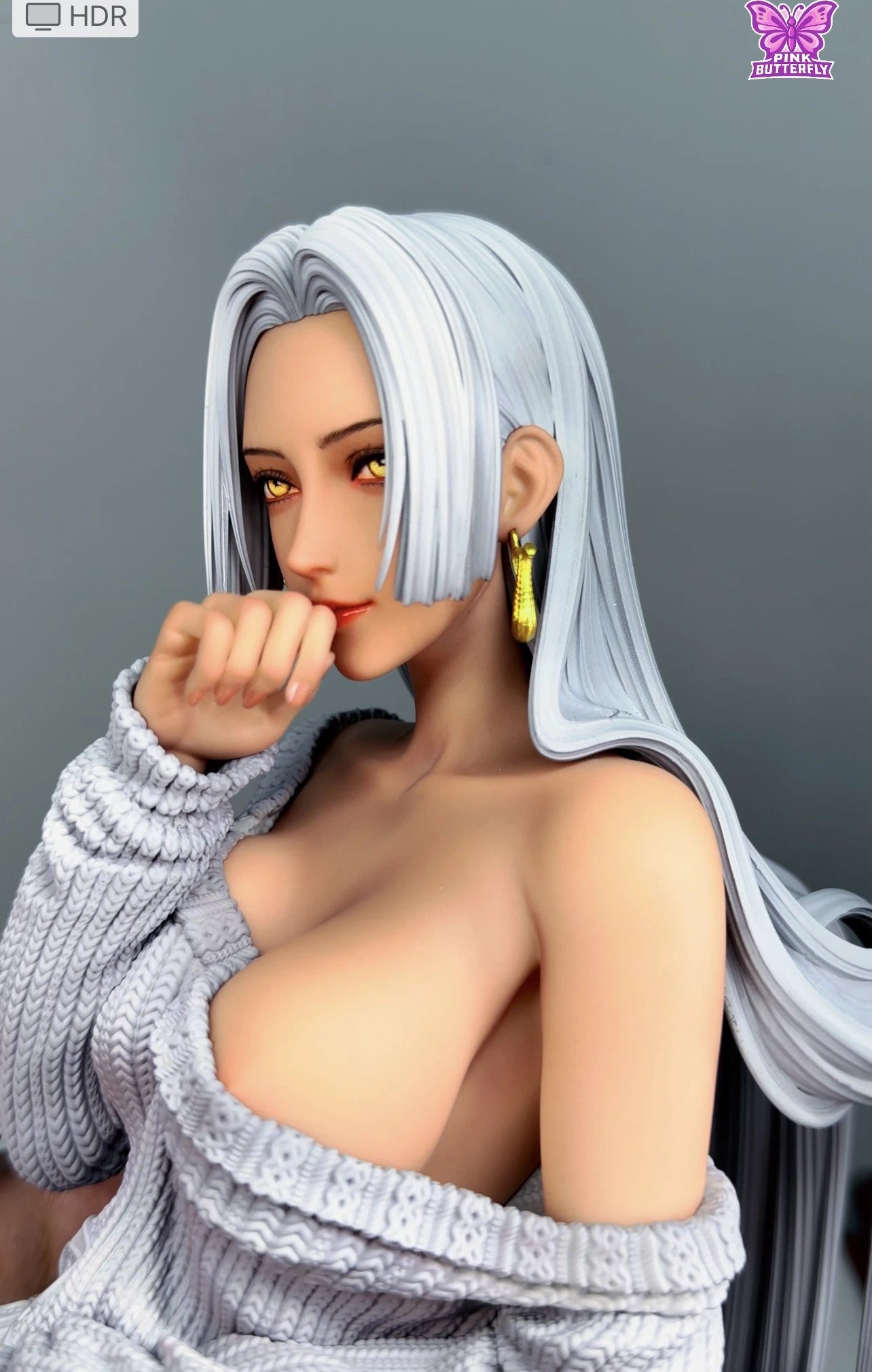 Preventa Resina Boa Hancock Figura One Piece Pink Butterfly Estudio