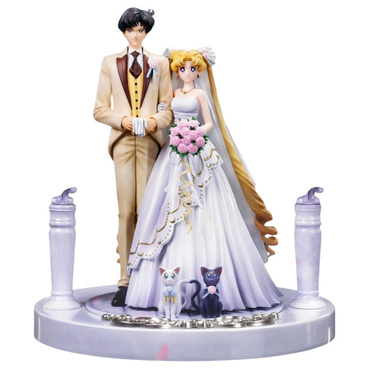 Preventa Resina Tsukino Usagi & Chiba Mamoru  Figura Sailor Moon  CatTail  Estudio
