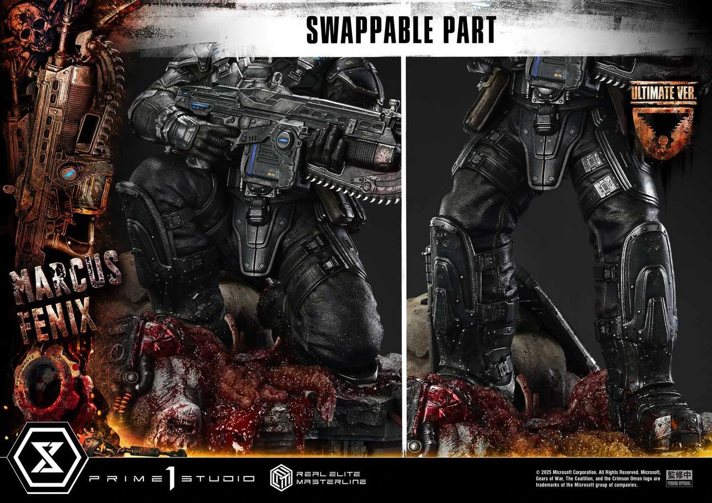 "Preventa Resina Marcus Fenix Figura Gears of War: Reloaded  Prime 1 (Licencia) Estudio"