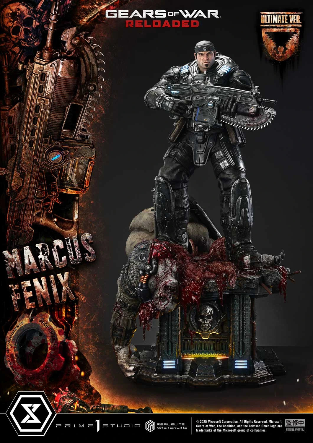 "Preventa Resina Marcus Fenix Figura Gears of War: Reloaded  Prime 1 (Licencia) Estudio"