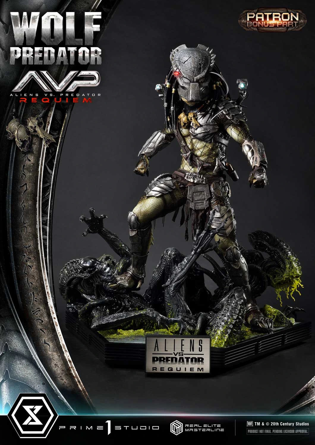 Preventa Resina Wolf Predator Figura Aliens vs Predator: Requiem Prime 1 (Licencia) Deluxe Estudio