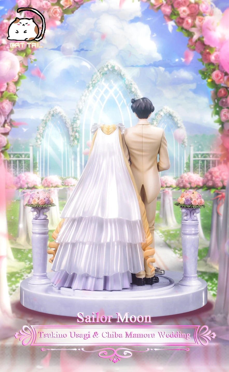 Preventa Resina Tsukino Usagi & Chiba Mamoru  Figura Sailor Moon  CatTail  Estudio
