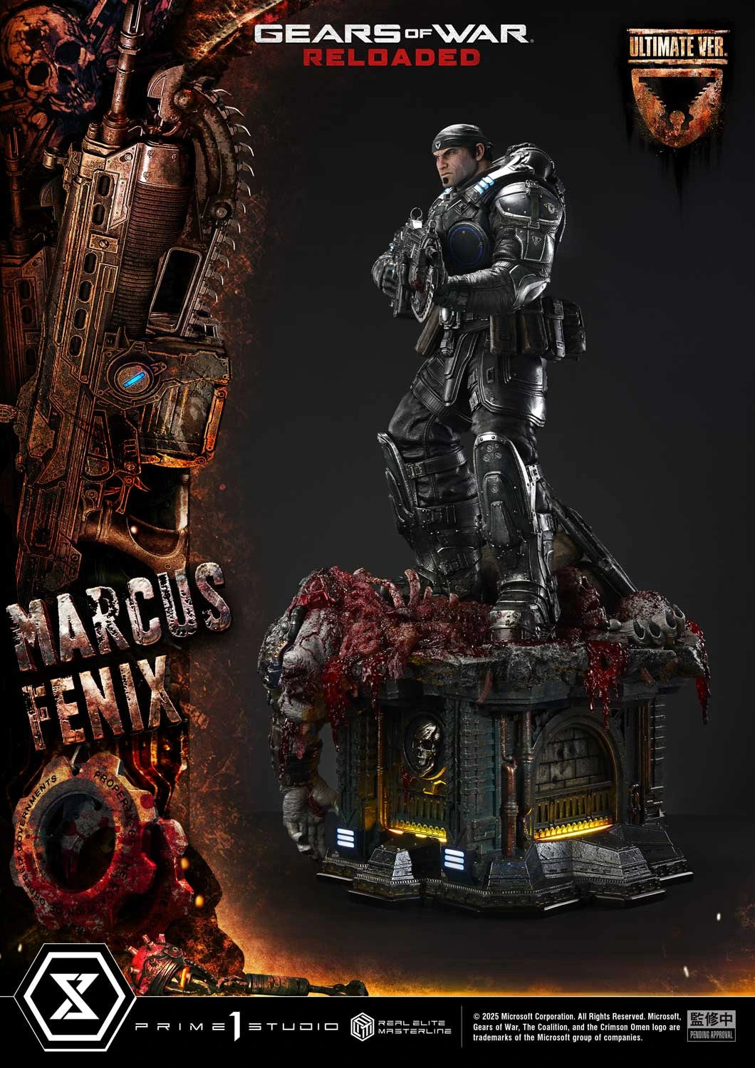 "Preventa Resina Marcus Fenix Figura Gears of War: Reloaded  Prime 1 (Licencia) Estudio"