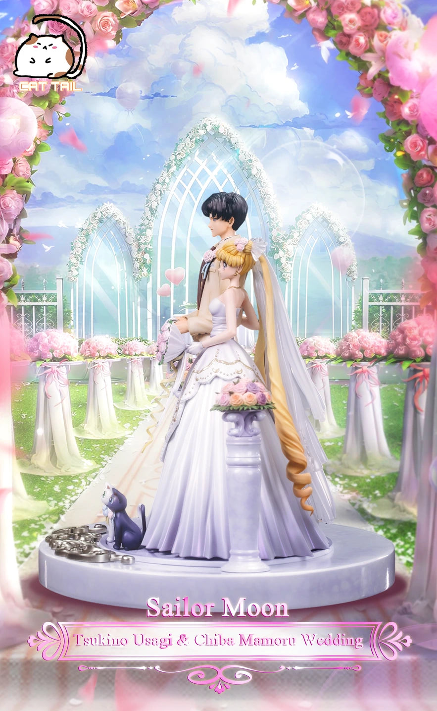 Preventa Resina Tsukino Usagi & Chiba Mamoru  Figura Sailor Moon  CatTail  Estudio