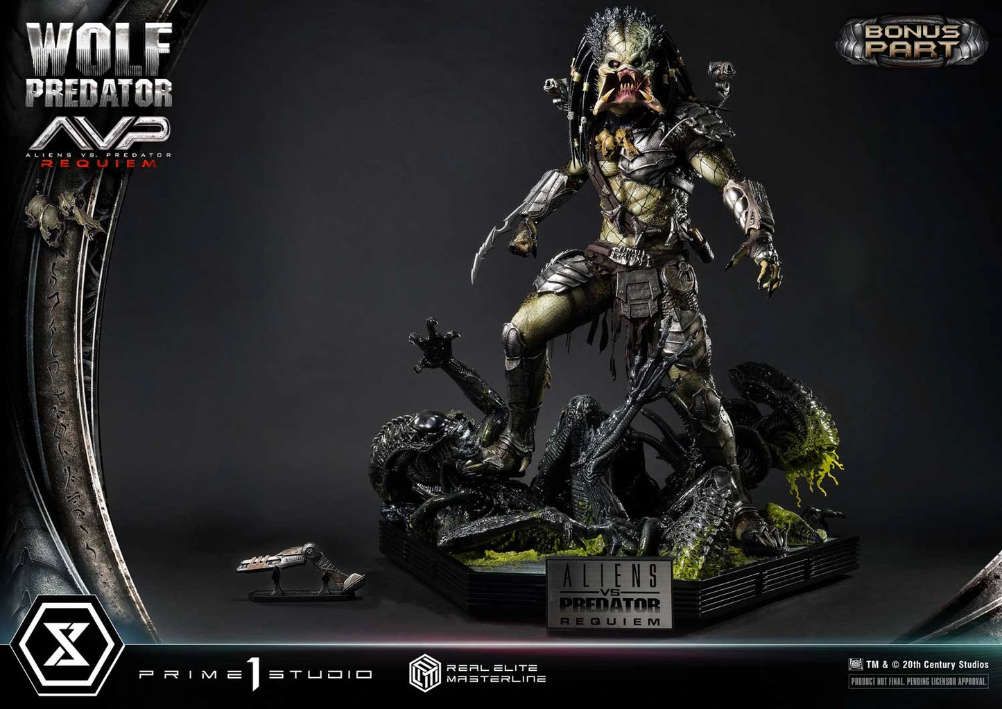 Preventa Resina Wolf Predator Figura Aliens vs Predator: Requiem Prime 1 (Licencia) Deluxe Estudio