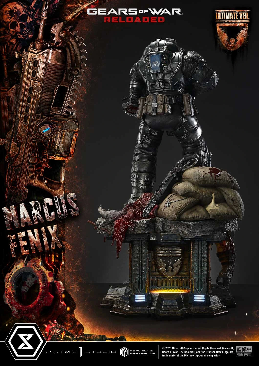 "Preventa Resina Marcus Fenix Figura Gears of War: Reloaded  Prime 1 (Licencia) Estudio"