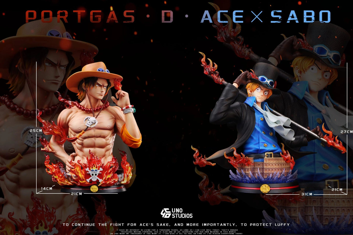 Preventa Resina Sabo Figura One Piece UNO Estudio