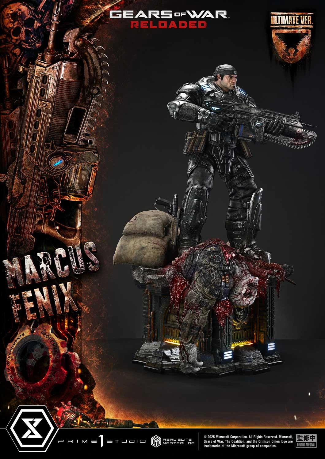 "Preventa Resina Marcus Fenix Figura Gears of War: Reloaded  Prime 1 (Licencia) Estudio"